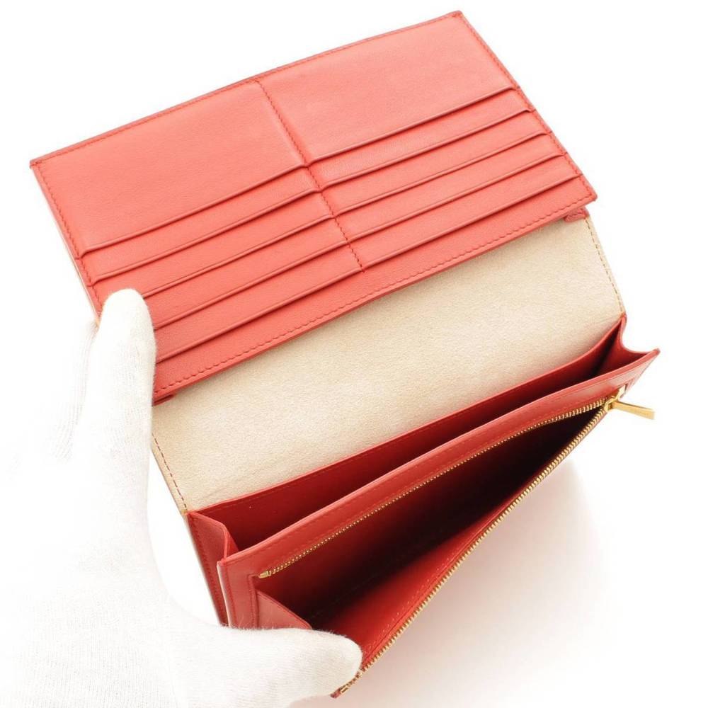 Celine Wallet Red Function Multi Beige Bifold X S… - image 5